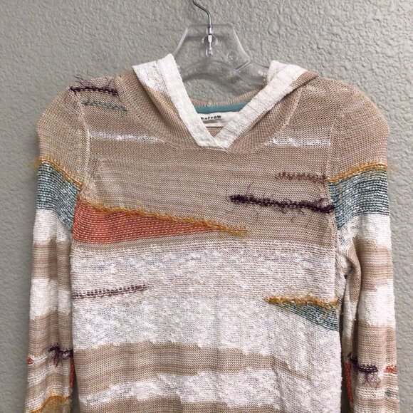 SPARROW ANTHROPOLOGIE Cardigan Sweater Hoodie Size Small Beige Print - Picture 3 of 10